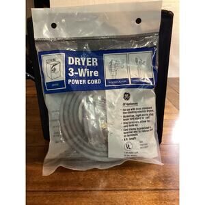 GE WX9X4 4” 3-Wire 30A 125/250V Universal Dryer Power Cord 175D4218P001